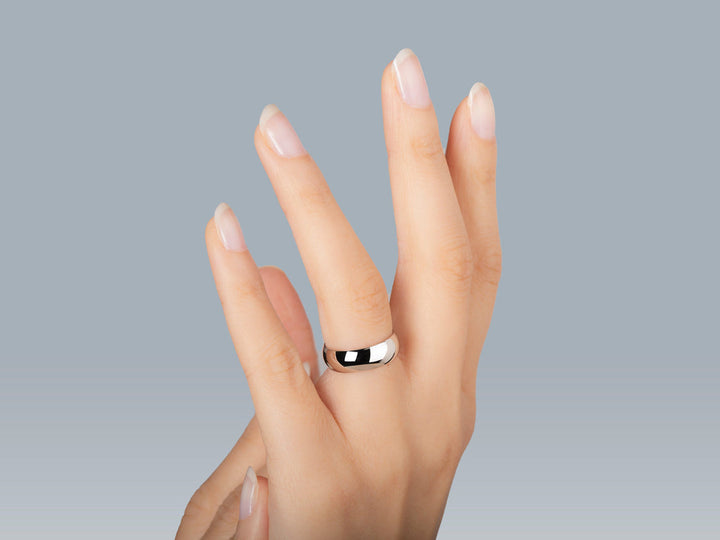 6.0mm Classic Dome Wedding Band For Women