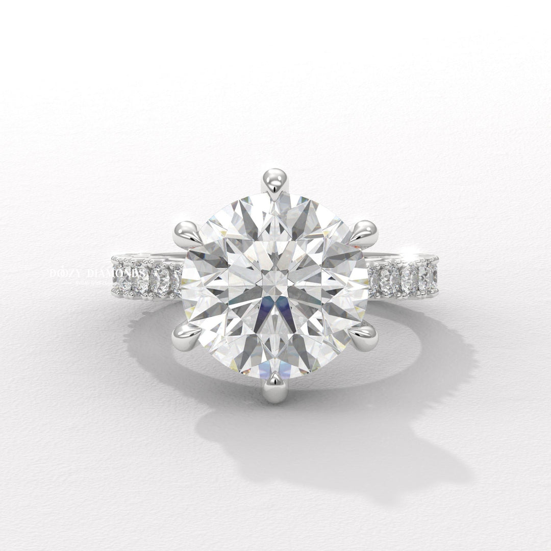 premium bridal jewelry, timeless bridal jewelry, elegant bridal jewelry, round halo ring, round cathedral ring, round solitaire engagement ring, round bezel ring, round prong set ring, four prong engagement ring,