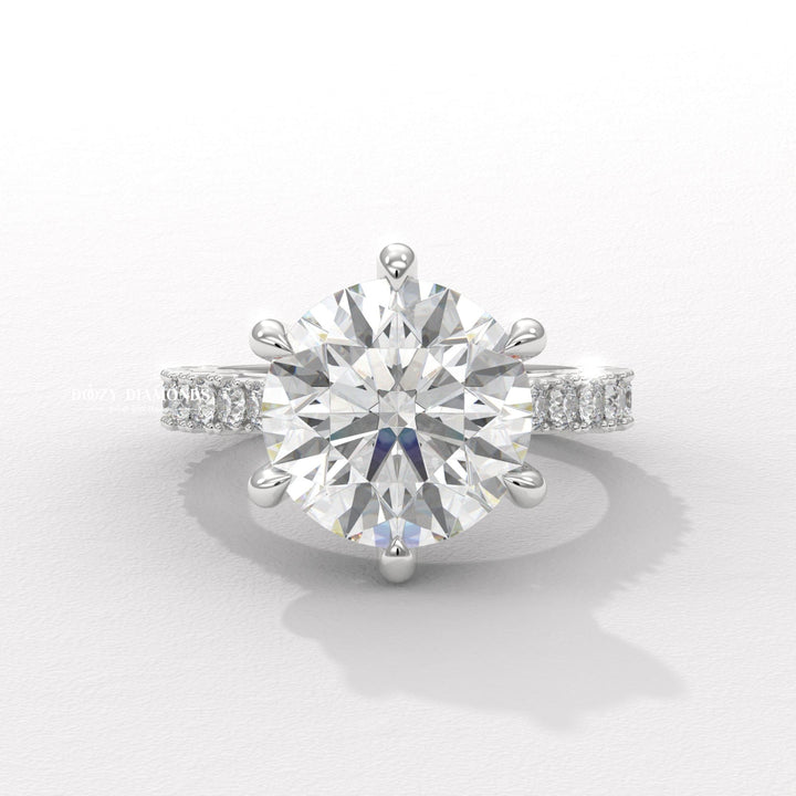 premium bridal jewelry, timeless bridal jewelry, elegant bridal jewelry, round halo ring, round cathedral ring, round solitaire engagement ring, round bezel ring, round prong set ring, four prong engagement ring,
