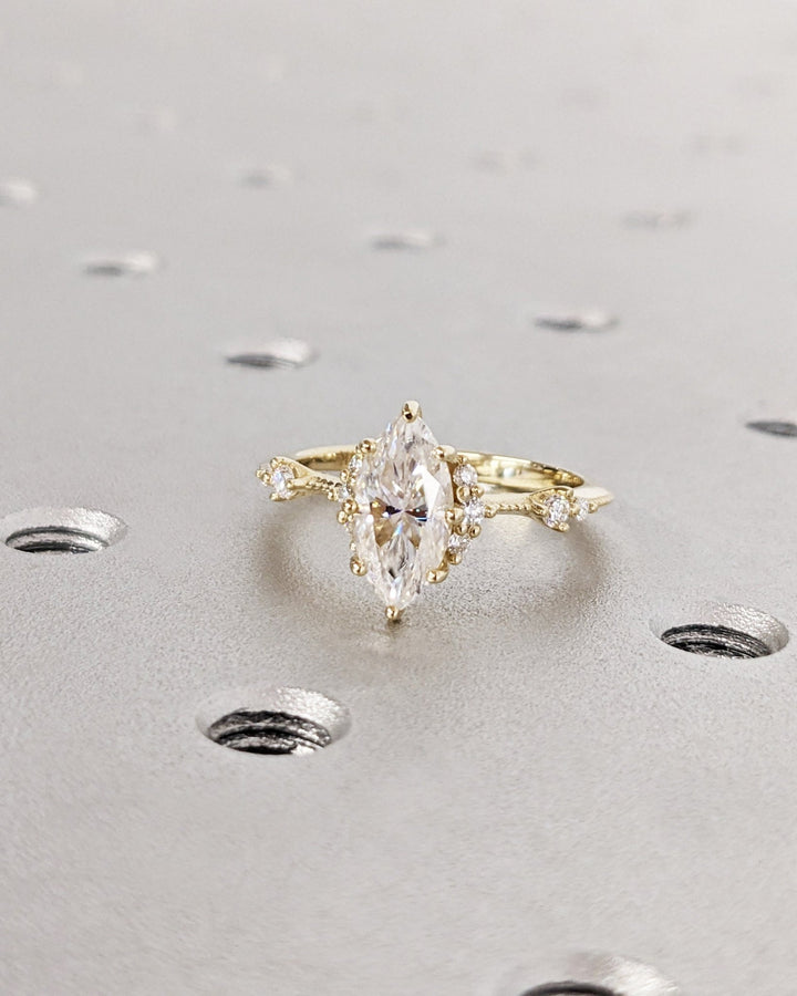 marquise cut luxury engagement ring,