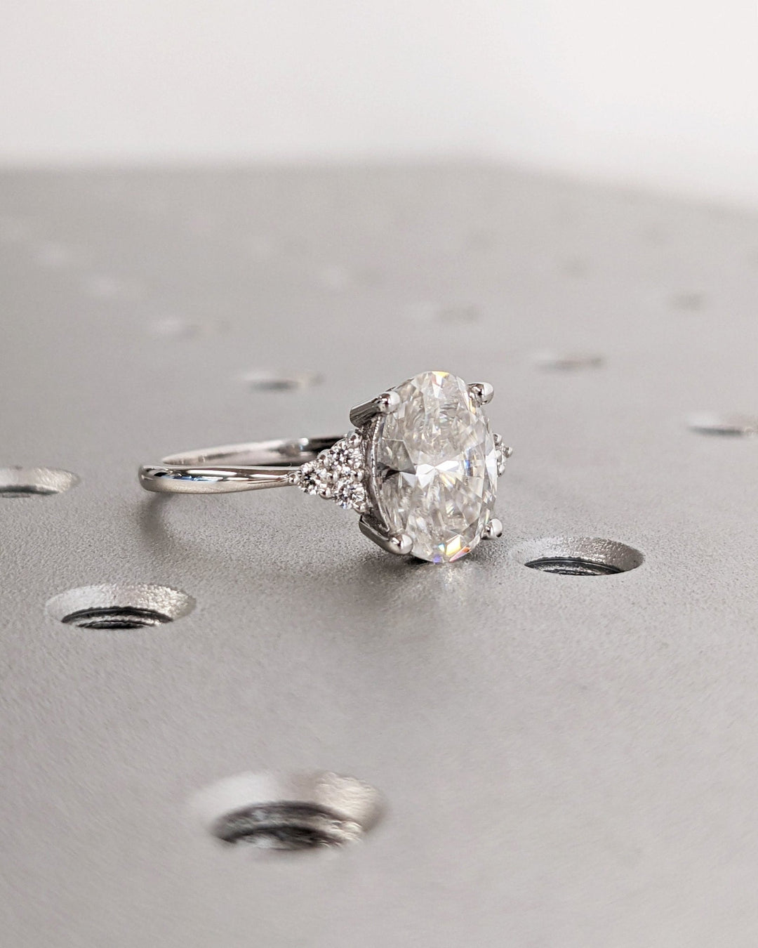 diamond ring with accent stones,