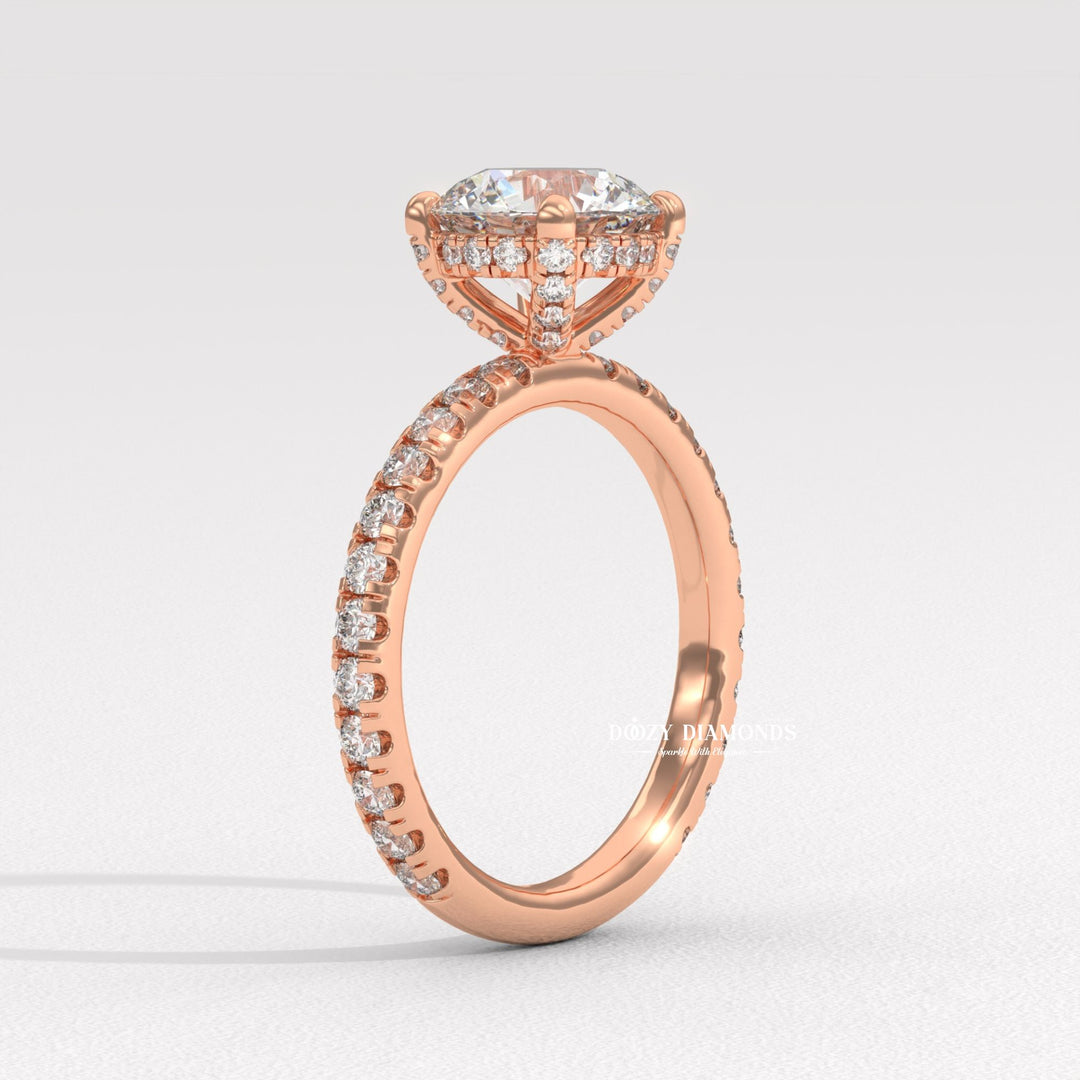 classic engagement ring, modern engagement ring, romantic proposal ring, round solitaire ring, round center stone ring, brilliant cut diamond ring, engagement jewelry, bridal accessories