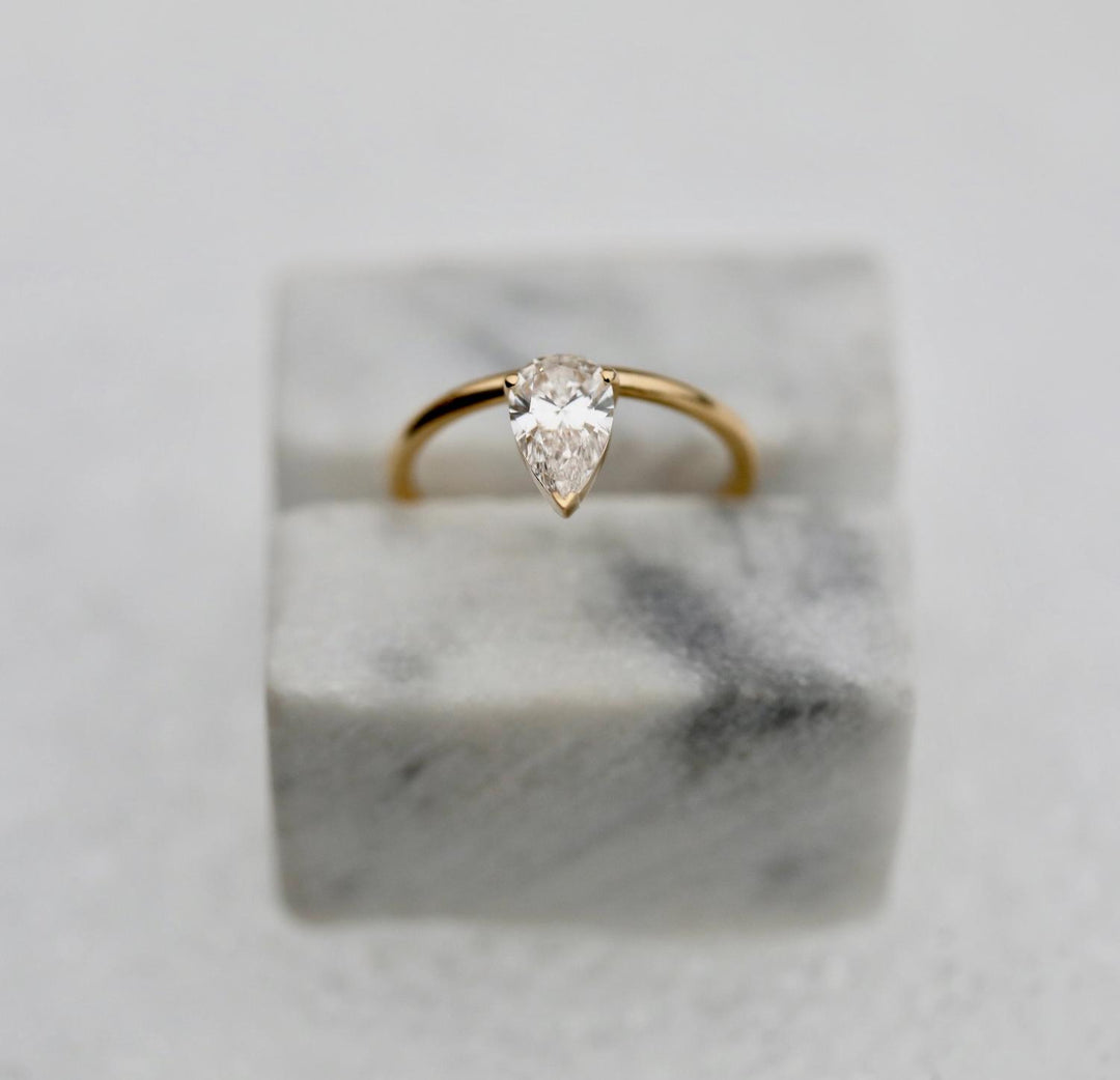 pear cut proposal ring,