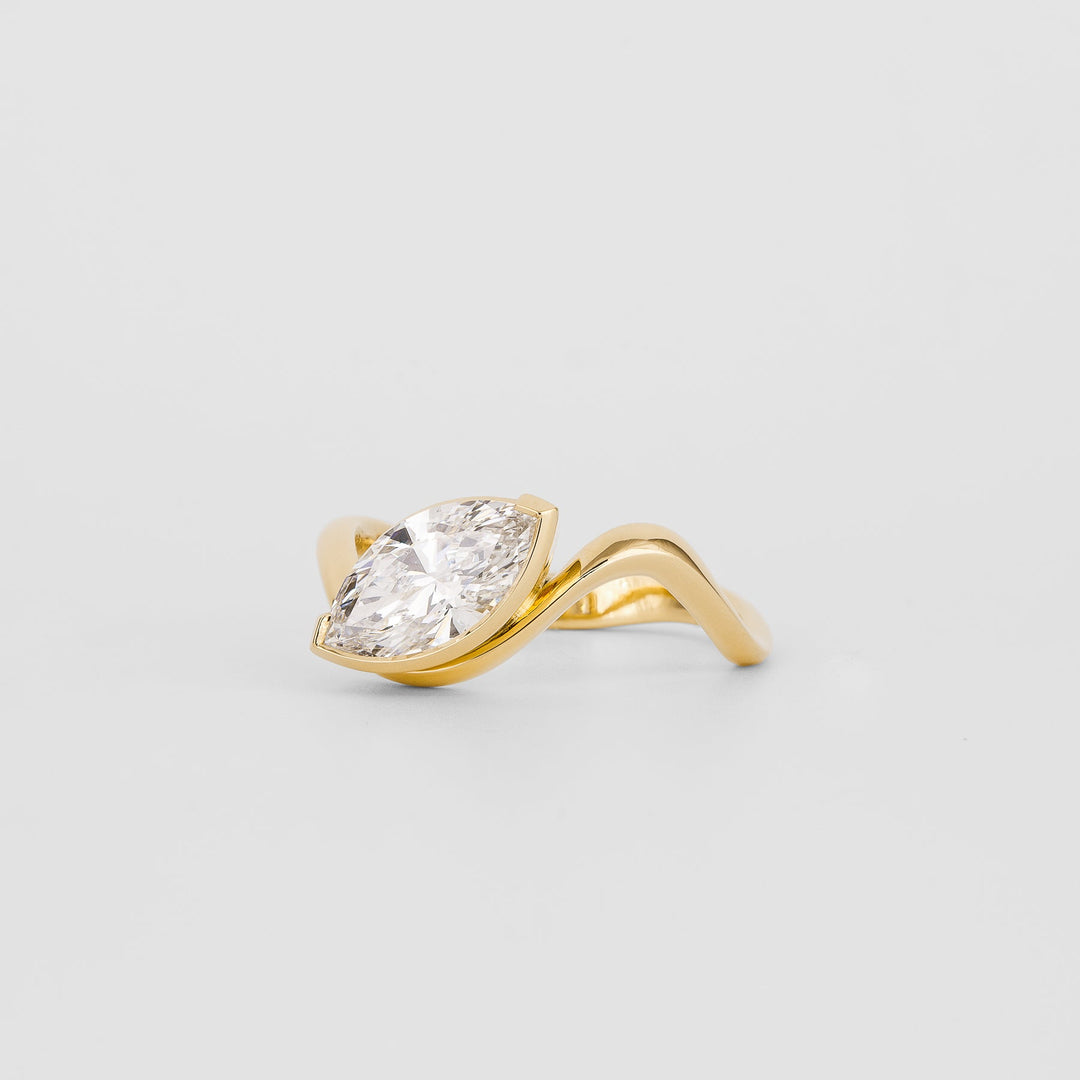 1.50CT - 2.50CT Marquise Cut Solitaire Lab Grown Engagement Ring - Doozy Diamonds