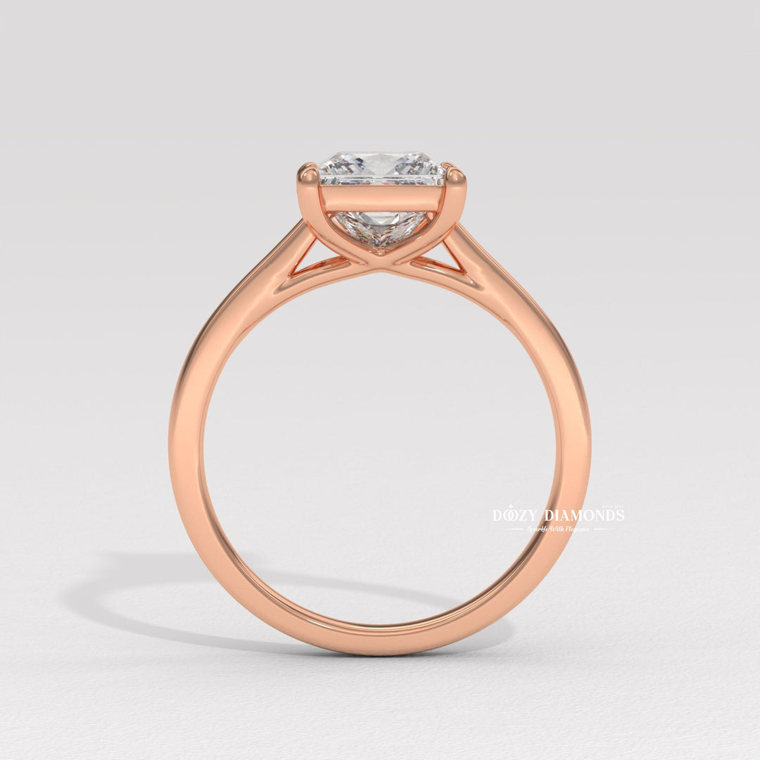 signature bridal masterpiece, premium forever jewelry, modern bridal keepsake, square center stone ring, princess cut bridal jewelry.