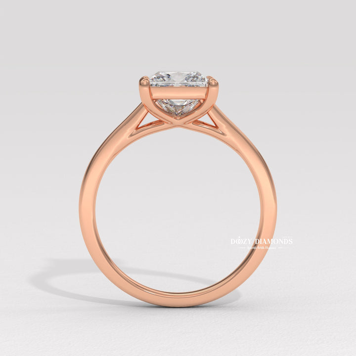 signature bridal masterpiece, premium forever jewelry, modern bridal keepsake, square center stone ring, princess cut bridal jewelry.