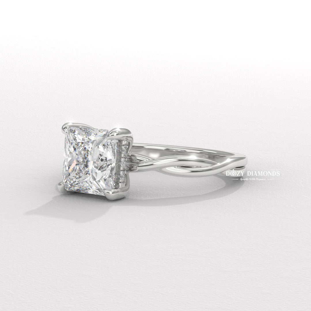 sustainable diamond ring, ethical diamond ring, premium lab diamond ring, princess wedding ring, diamond wedding ring, engagement ring gift, luxury bridal jewelry, women’s engagement jewelry,