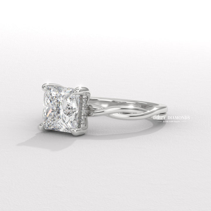 sustainable diamond ring, ethical diamond ring, premium lab diamond ring, princess wedding ring, diamond wedding ring, engagement ring gift, luxury bridal jewelry, women’s engagement jewelry,