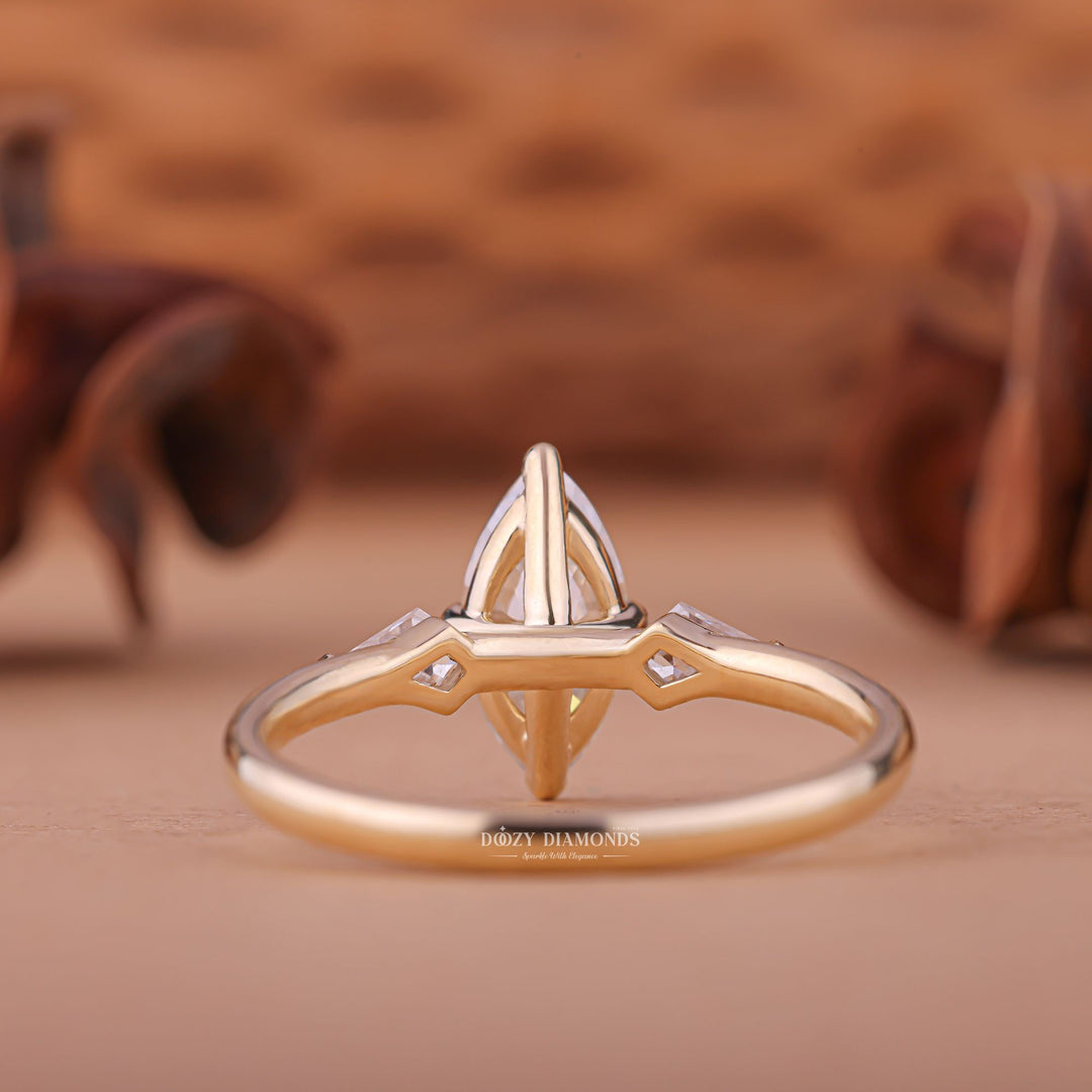 premium lab grown jewelry, sustainable diamond ring, ethical lab grown diamond ring, luxury lab diamond ring, marquise cut lab diamond ring, marquise cut lab grown diamond ring, classic bridal ring, luxury proposal ring