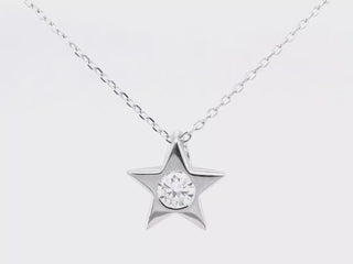 0.5TCW Round Cut Moissanite Star Pendant Necklace For Women