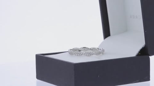 Round Cut Lab Grown Diamond Infinity Twisted Wedding Band