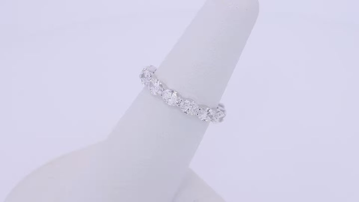 Oval DE-VS1 Lab Grown Diamond Full Eternity Wedding Band