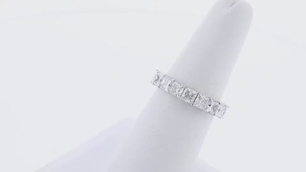 Princess Cut DE-VS1 Lab Grown Diamond Full Eternity Wedding Band