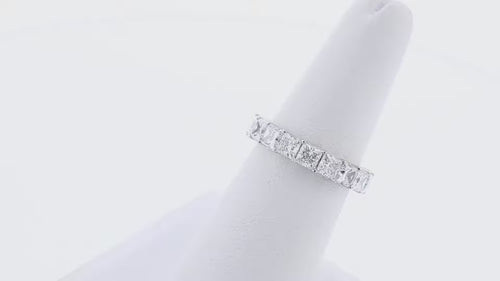 Princess Cut DE-VS1 Lab Grown Diamond Full Eternity Wedding Band