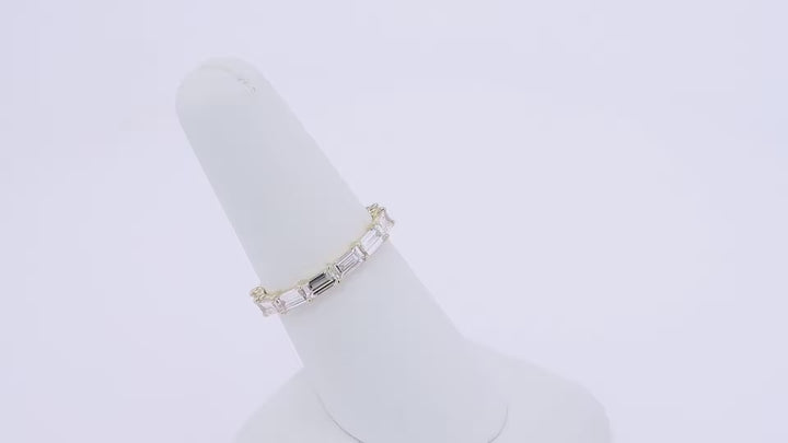 Baguette Cut DE-VS1 Lab Grown Diamond Full Eternity Wedding Band