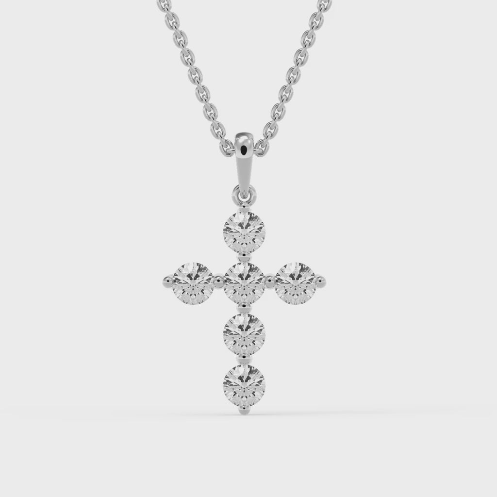 0.66TCW Round Cut Diamond Evangeline Moissanite Necklace For Women