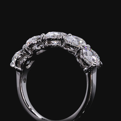 Oval FG-VS1 Lab Grown Diamond Five Stone Stacking Band