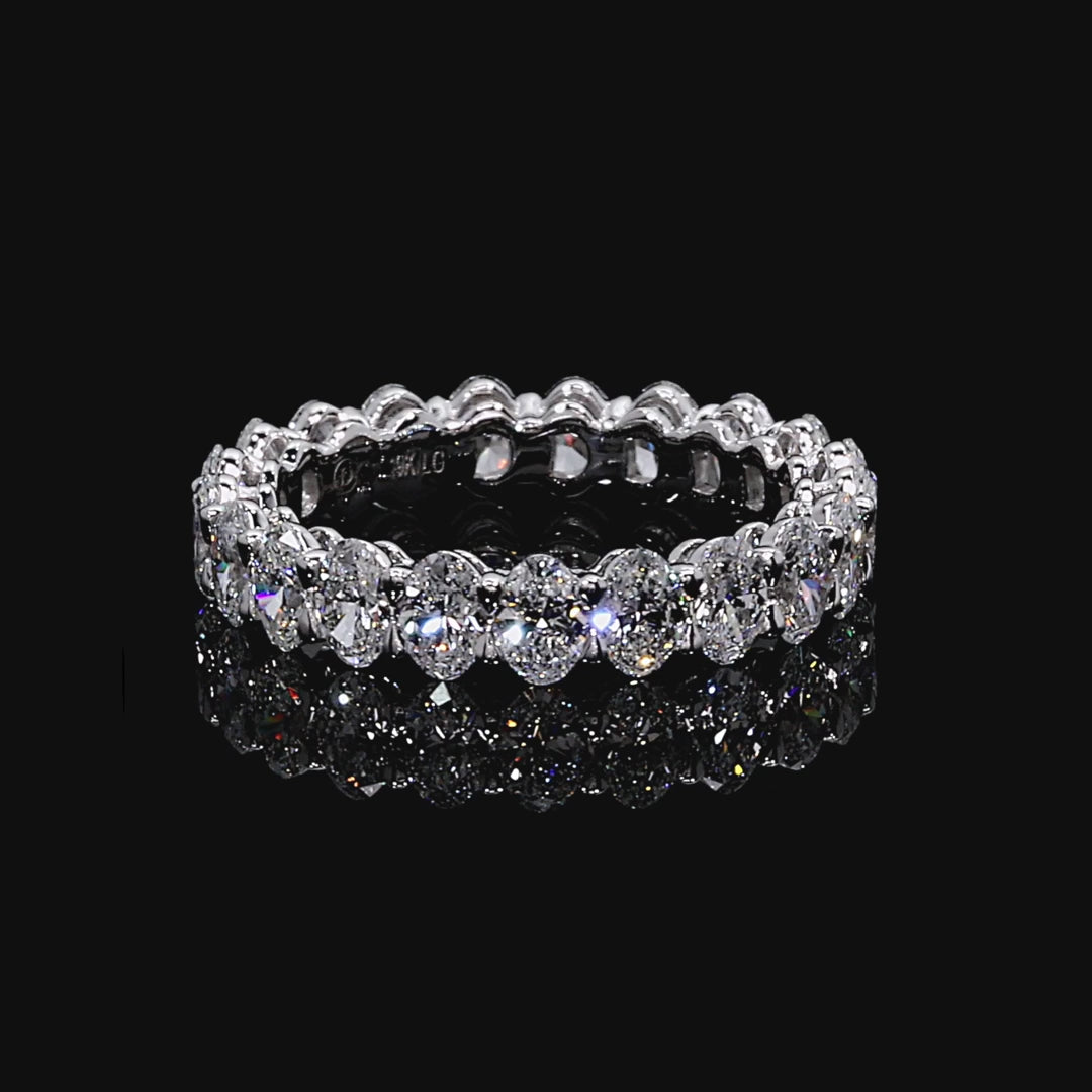 Oval FG-VS1 Lab Grown Diamond Full Eternity Wedding Band