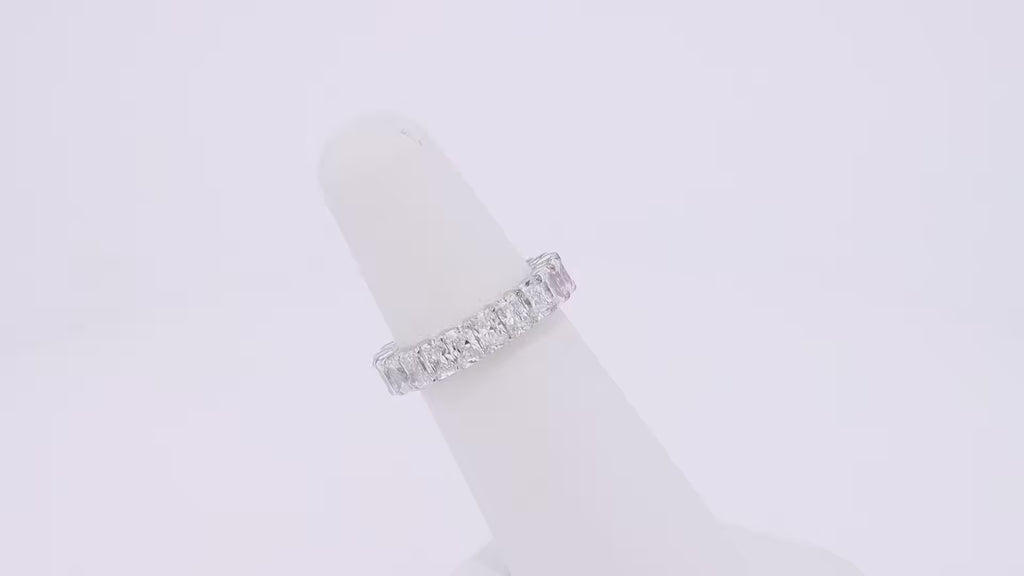 Radiant Cut DE-VS1 Lab Grown Diamond Full Eternity Wedding Band