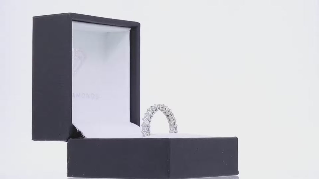 Princess Cut DE-VS1 Lab Grown Diamond Full Eternity Wedding Band