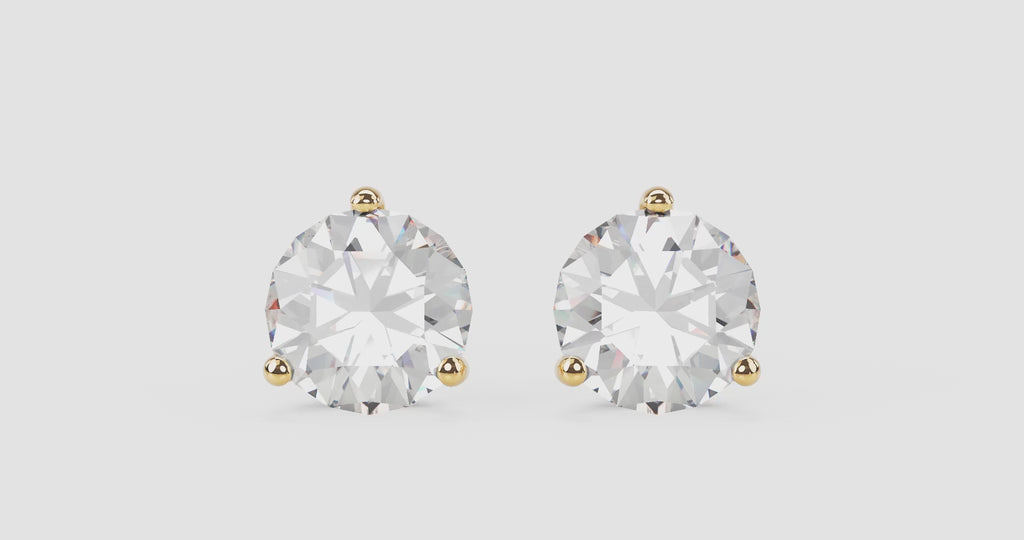 4ct Round  F-VVS Lab-Grown Diamond Stud Earrings