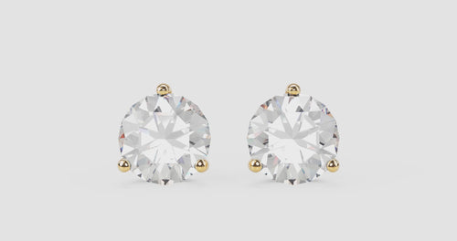 4ct Round  F-VVS Lab-Grown Diamond Stud Earrings