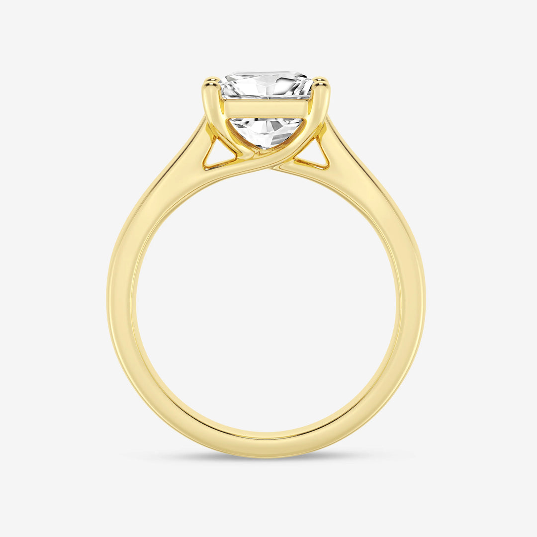 1.0CT Princess Cut Moissanite Diamond Solitaire Engagement Ring