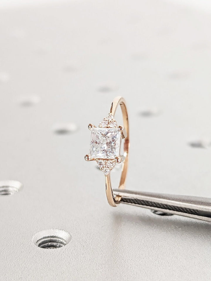 geometric diamond ring