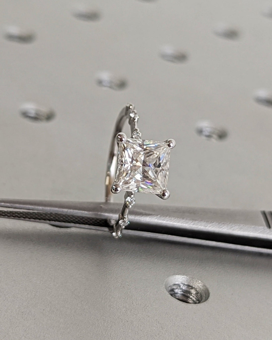 diamond ring with petite pave detailing
