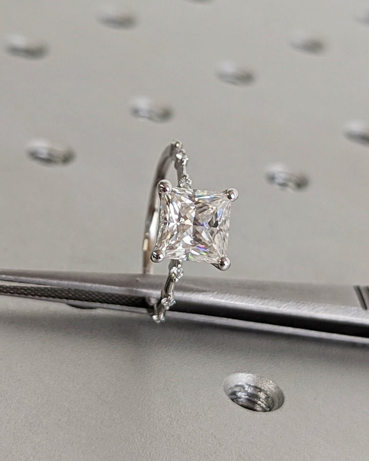 diamond ring with petite pave detailing