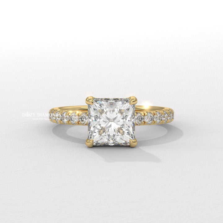 princess hidden halo ring, hidden halo engagement ring, princess diamond ring, princess cut diamond ring, hidden halo diamond ring, princess engagement ring, princess shape diamond ring,