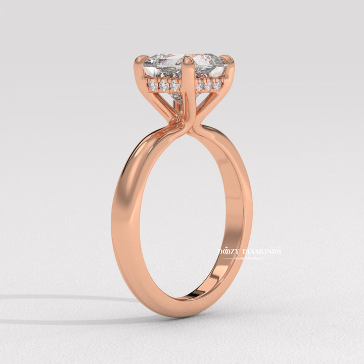 princess wedding ring, princess bridal ring, four prong engagement ring, six prong diamond ring, cathedral solitaire ring, hidden halo solitaire ring, bezel set solitaire ring, prong set diamond ring,