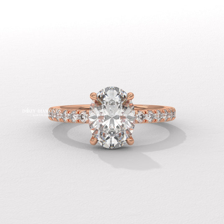 statement engagement ring, premium diamond ring, romantic proposal ring, fine diamond jewelry, bridal accessories, wedding proposal ring, forever love ring, oval center stone ring, designer engagement ring,