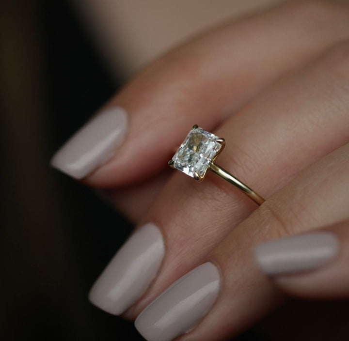 1.53 CT Radiant Solitaire CVD E/VVS2 Diamond Engagement Ring - Doozy Diamonds