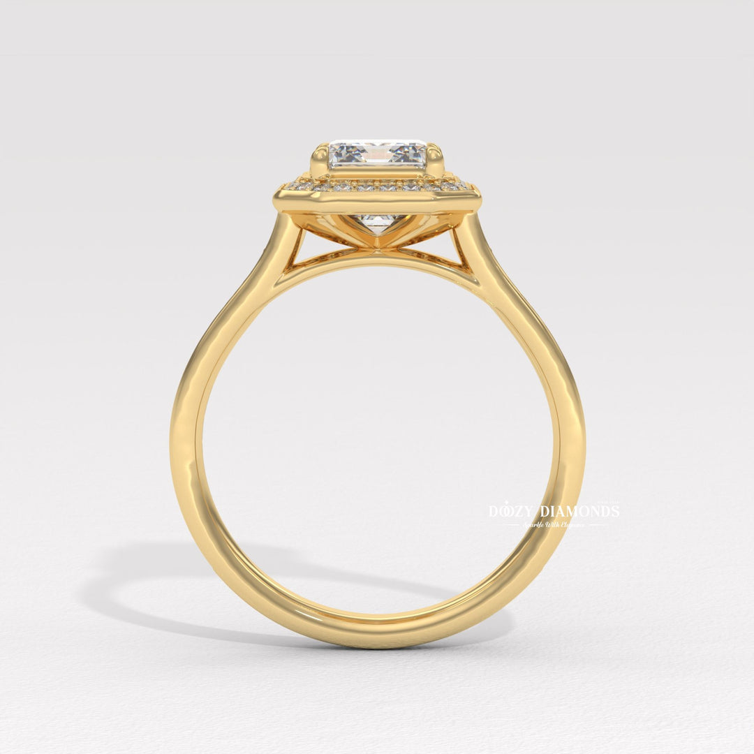 luxury bridal ring, sparkling diamond ring, lab diamond jewelry, bridal jewelry, anniversary diamond ring, engagement jewelry, emerald center stone ring, handcrafted diamond ring,