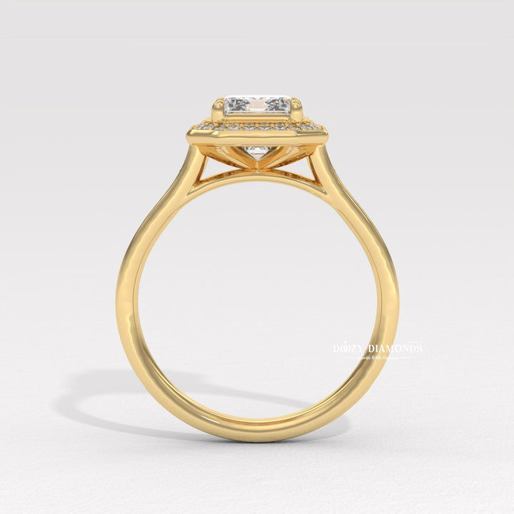 luxury bridal ring, sparkling diamond ring, lab diamond jewelry, bridal jewelry, anniversary diamond ring, engagement jewelry, emerald center stone ring, handcrafted diamond ring,