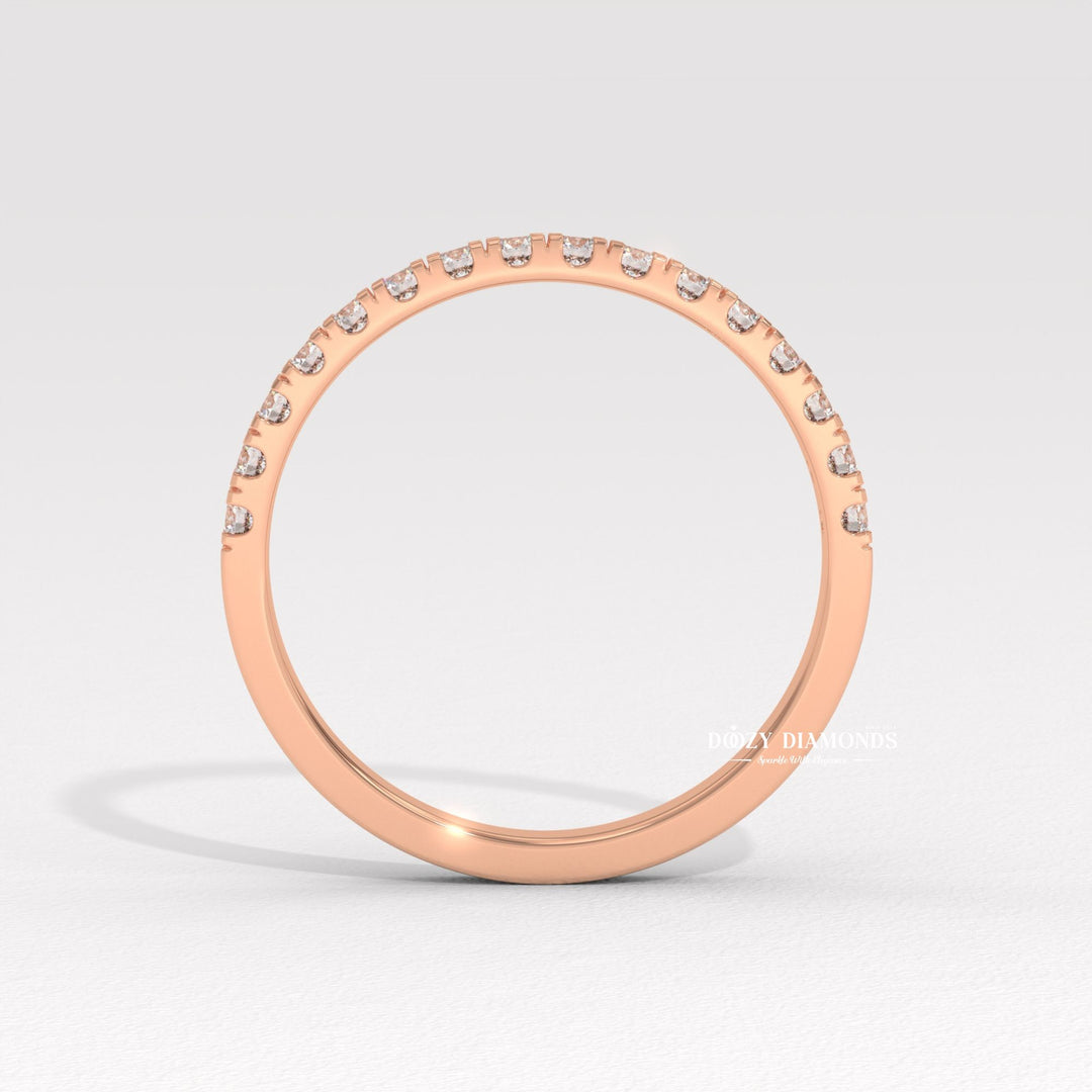 Round Lab Created Diamond Eternity Wedding Band for Women