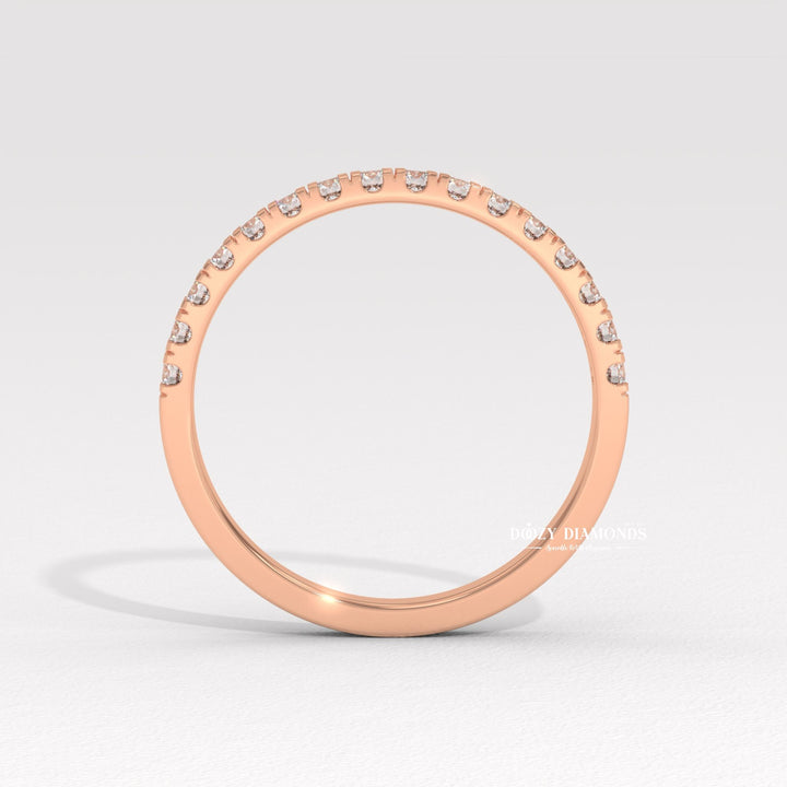 Round Lab Created Diamond Eternity Wedding Band for Women