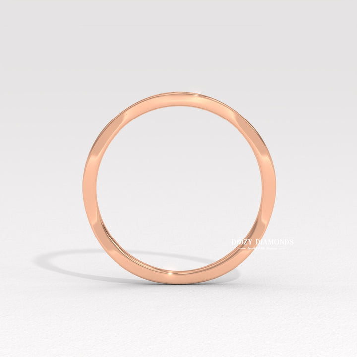 Round Lab Grown Tapered Pave Diamond Full Eternity Wedding Band