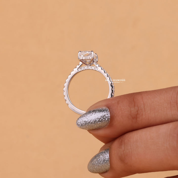 Radiant pave engagement ring, Radiant vintage engagement ring, Radiant classic engagement ring, Radiant modern engagement ring, Radiant three-stone engagement ring, 