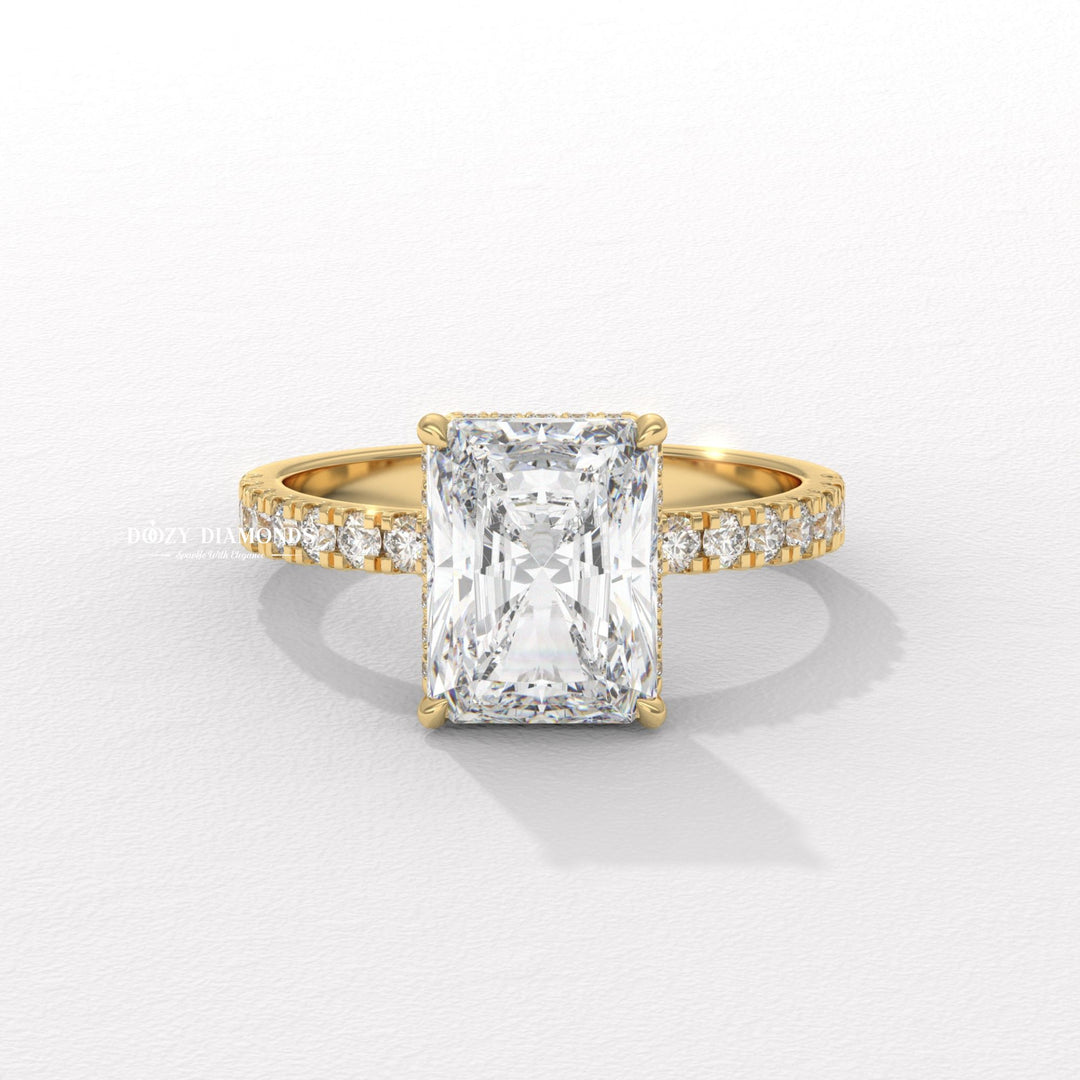 radiant cut engagement ring, radiant lab grown diamond ring, radiant lab diamond ring, radiant lab created diamond ring, lab grown diamond ring, lab diamond engagement ring,