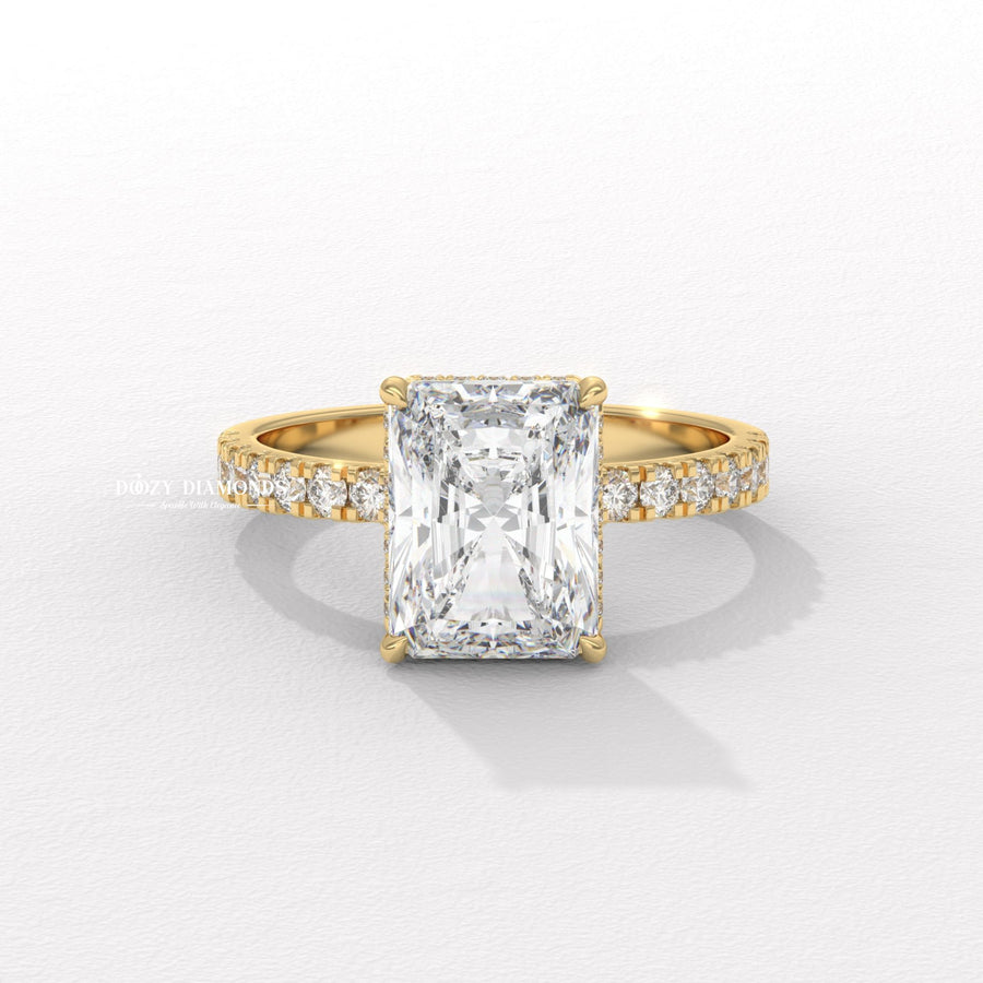 radiant cut engagement ring, radiant lab grown diamond ring, radiant lab diamond ring, radiant lab created diamond ring, lab grown diamond ring, lab diamond engagement ring,