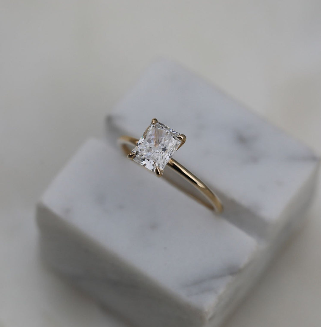radiant center stone ring