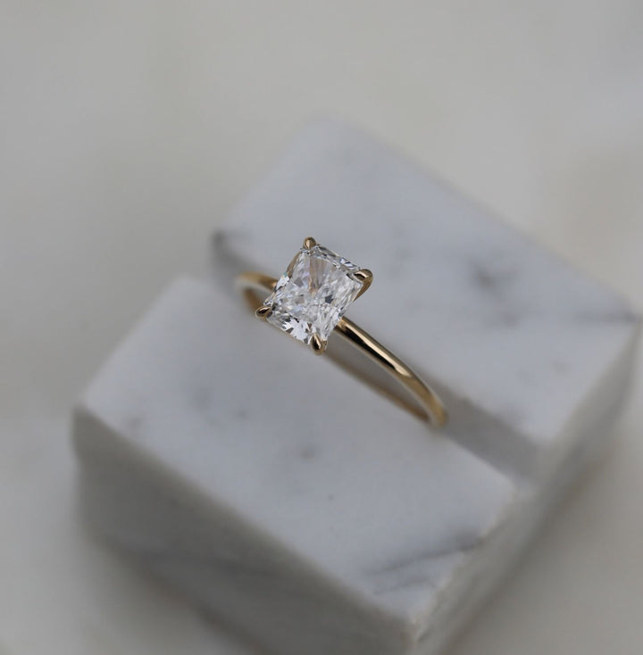 radiant center stone ring