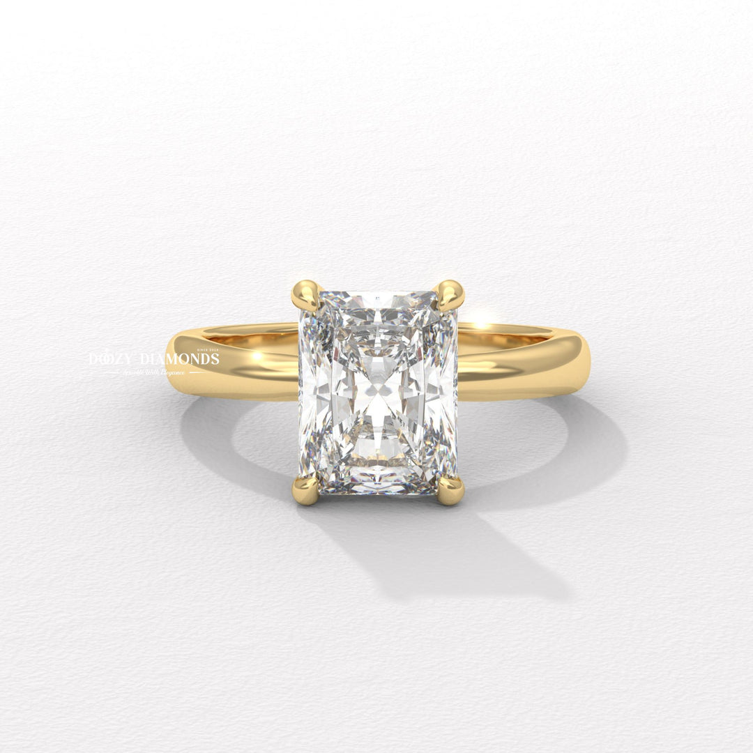radiant cut engagement ring, solitaire engagement ring, solitaire diamond ring, radiant solitaire engagement ring, radiant lab grown diamond ring, lab grown diamond ring, lab diamond engagement ring