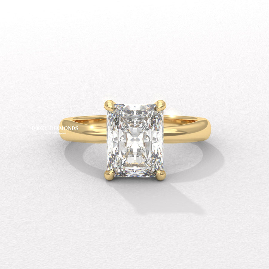 radiant cut engagement ring, solitaire engagement ring, solitaire diamond ring, radiant solitaire engagement ring, radiant lab grown diamond ring, lab grown diamond ring, lab diamond engagement ring