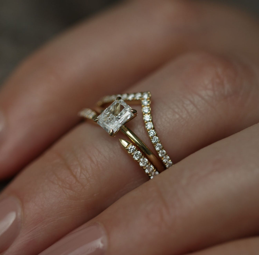 radiant engagement ring USA