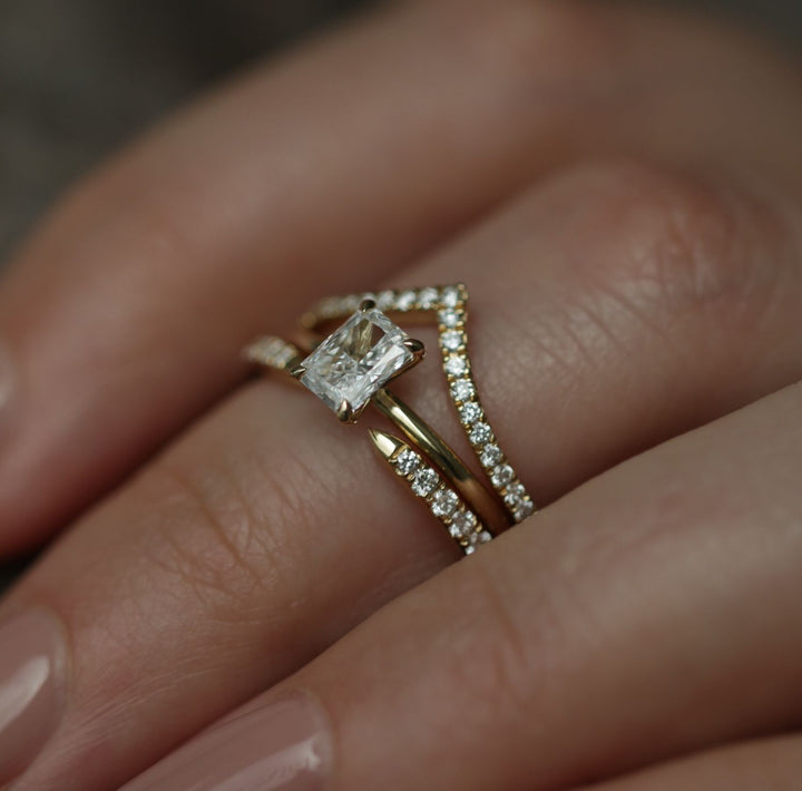 radiant engagement ring USA