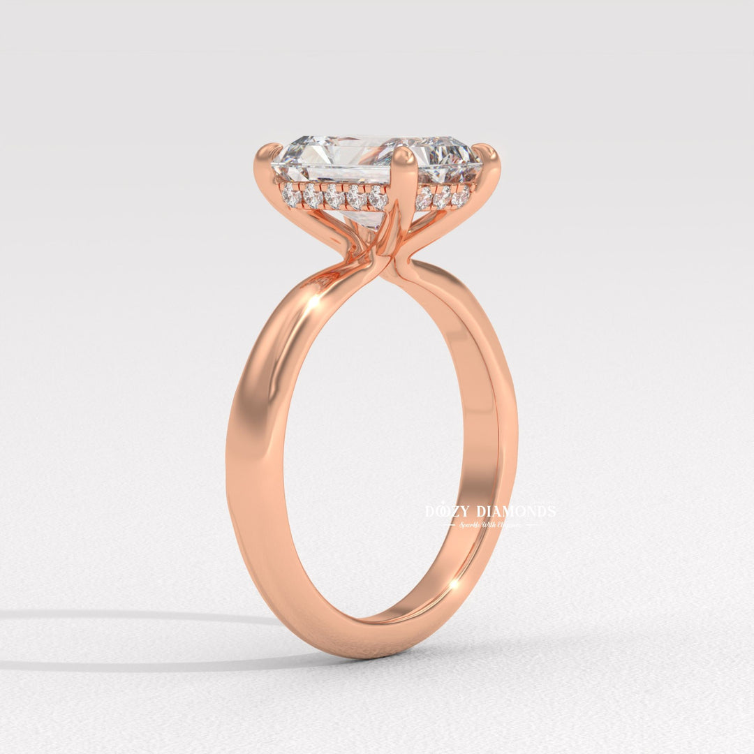 radiant engagement ring, radiant solitaire ring, radiant hidden halo ring, hidden halo engagement ring, radiant cut diamond ring, radiant cut engagement ring, solitaire engagement ring, solitaire diamond ring, radiant solitaire engagement ring, radiant lab grown diamond ring, lab grown diamond ring,