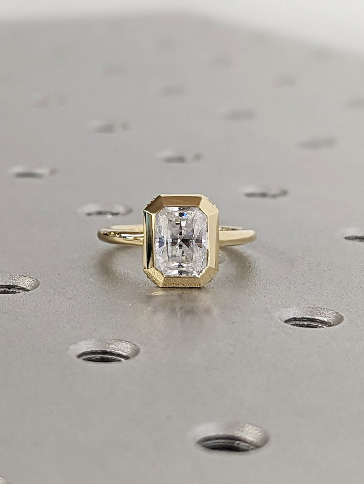 radiant cut wedding proposal ring,